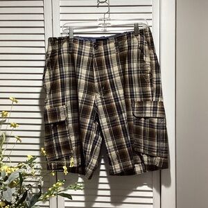 Plaid Cargo Men Shorts